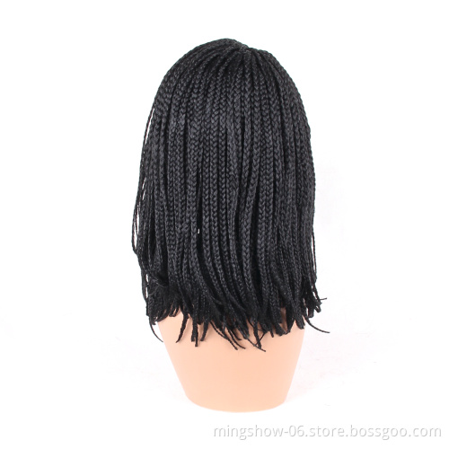 Synthetic Lace Front Wig Hand Made Braided Box Braids Wigs With Baby Hair For Black Women